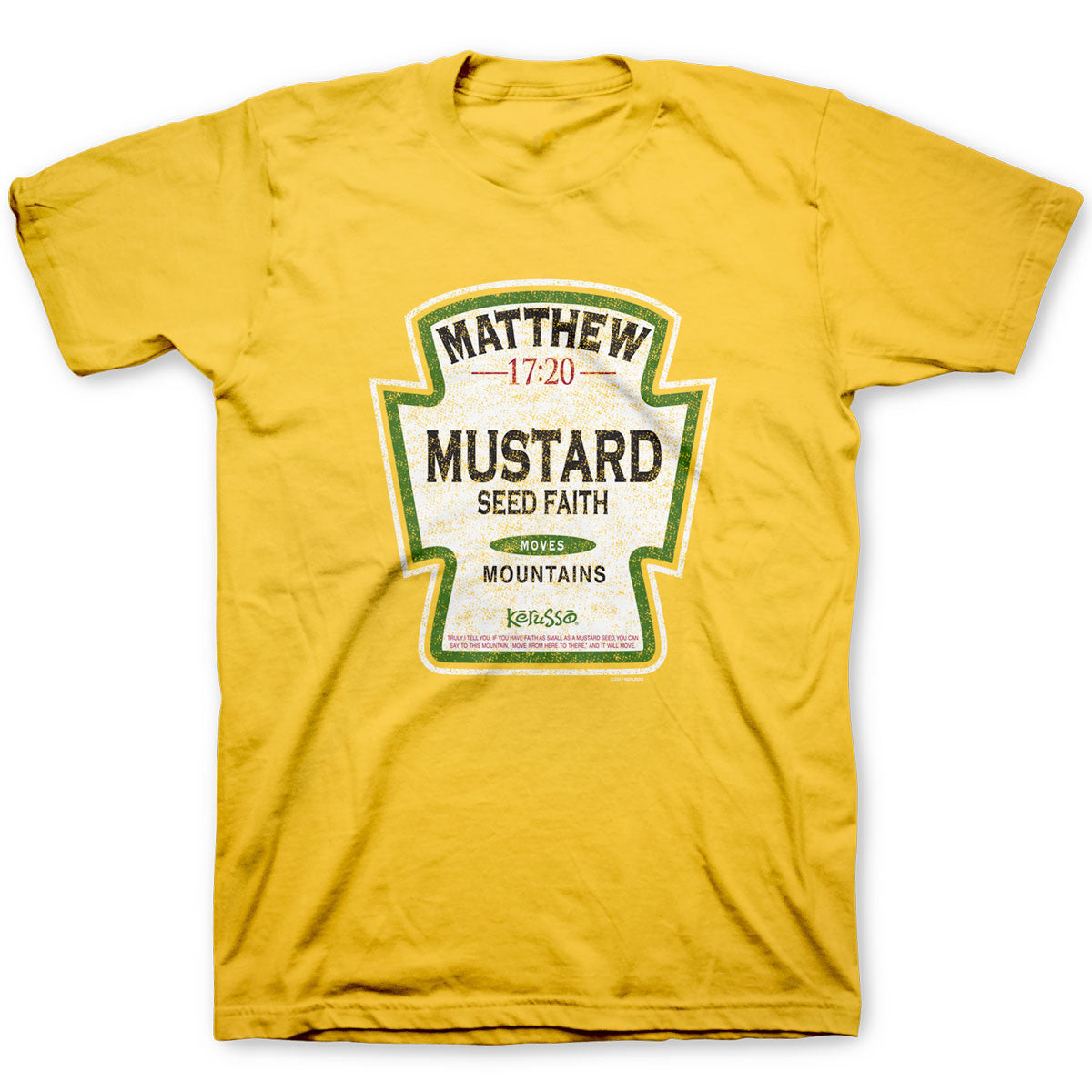 Kerusso Mustard Seed Faith Moves Mountains Unisex Bright T Shirt - SimplyCuteTees