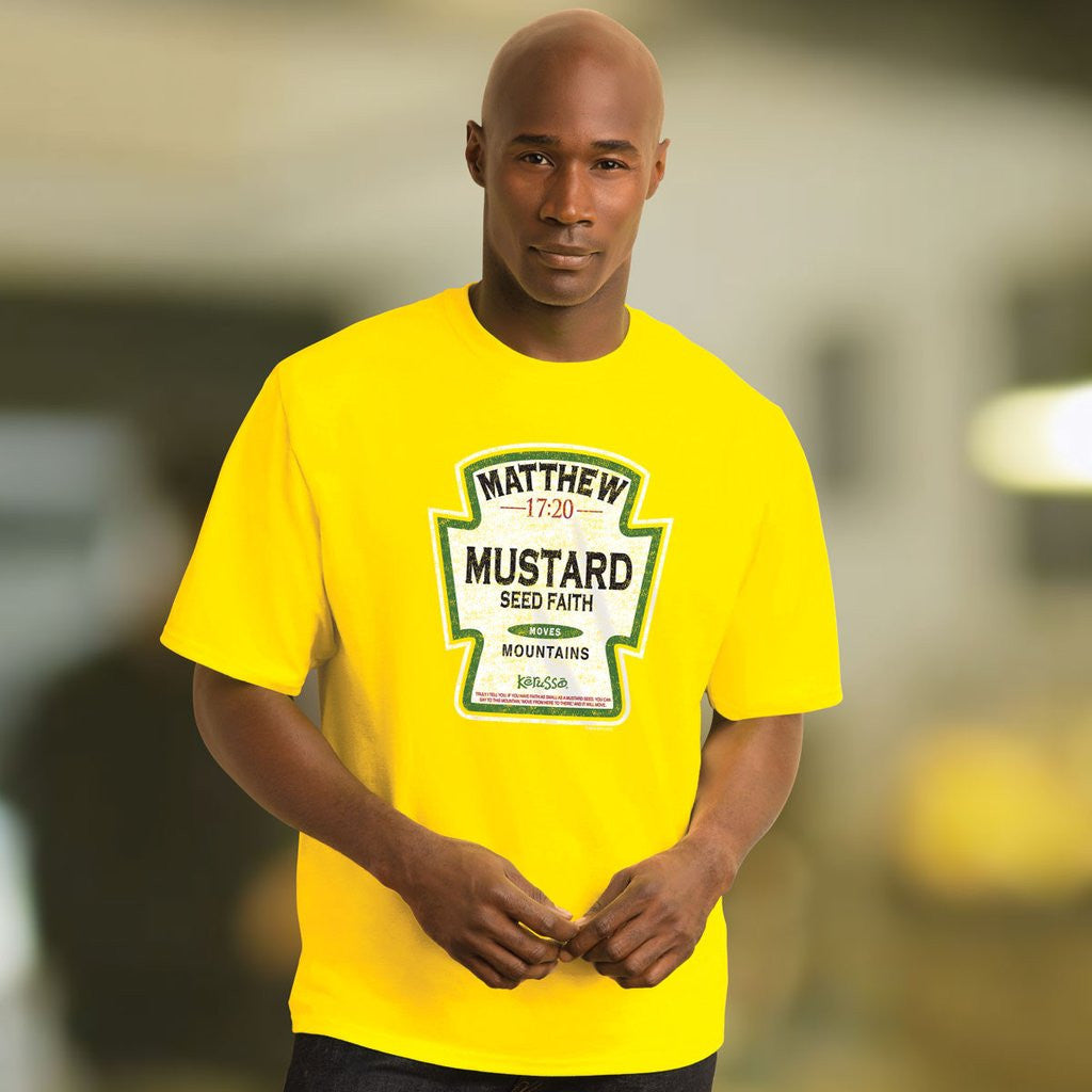 Kerusso Mustard Seed Faith Moves Mountains Unisex Bright T Shirt - SimplyCuteTees