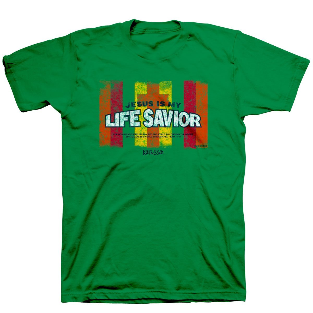 Kerusso Jesus is my Life Savior Christian Unisex Bright T Shirt
