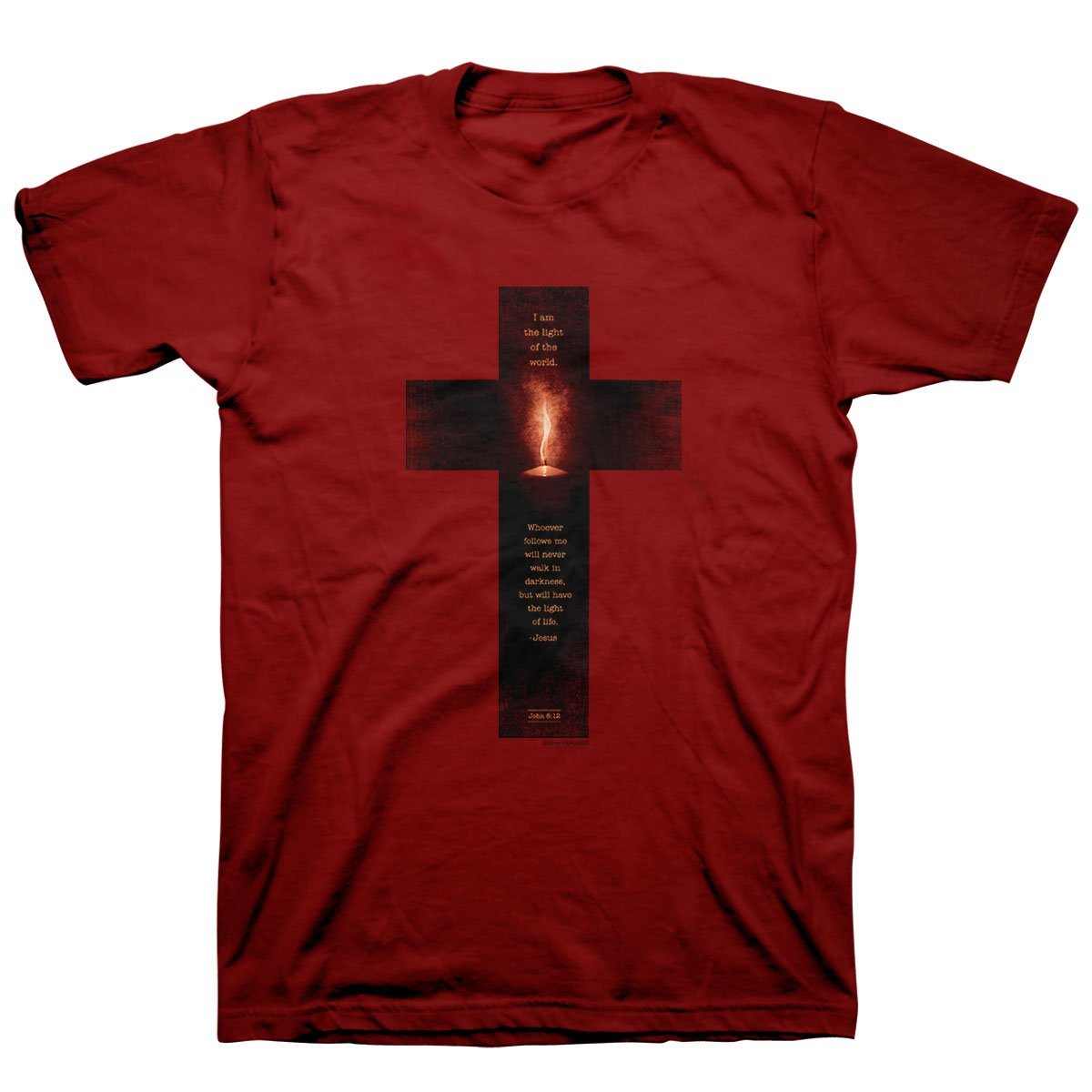 Kerusso Light of the World Cross Christian Unisex Bright T Shirt - SimplyCuteTees