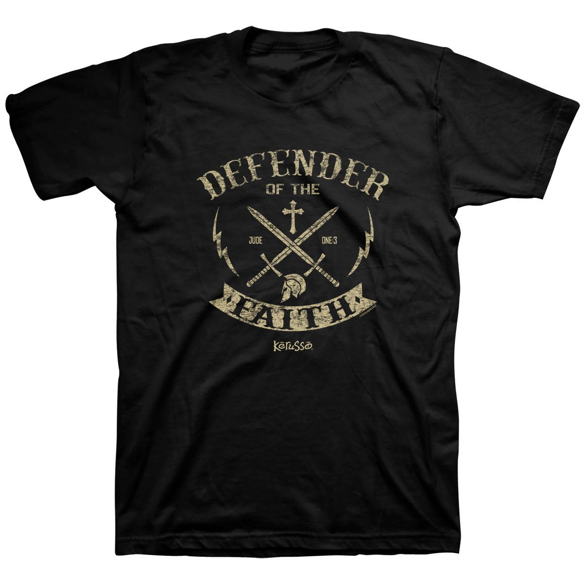 Kerusso Defender of the Faith Christian Unisex Bright T Shirt - SimplyCuteTees