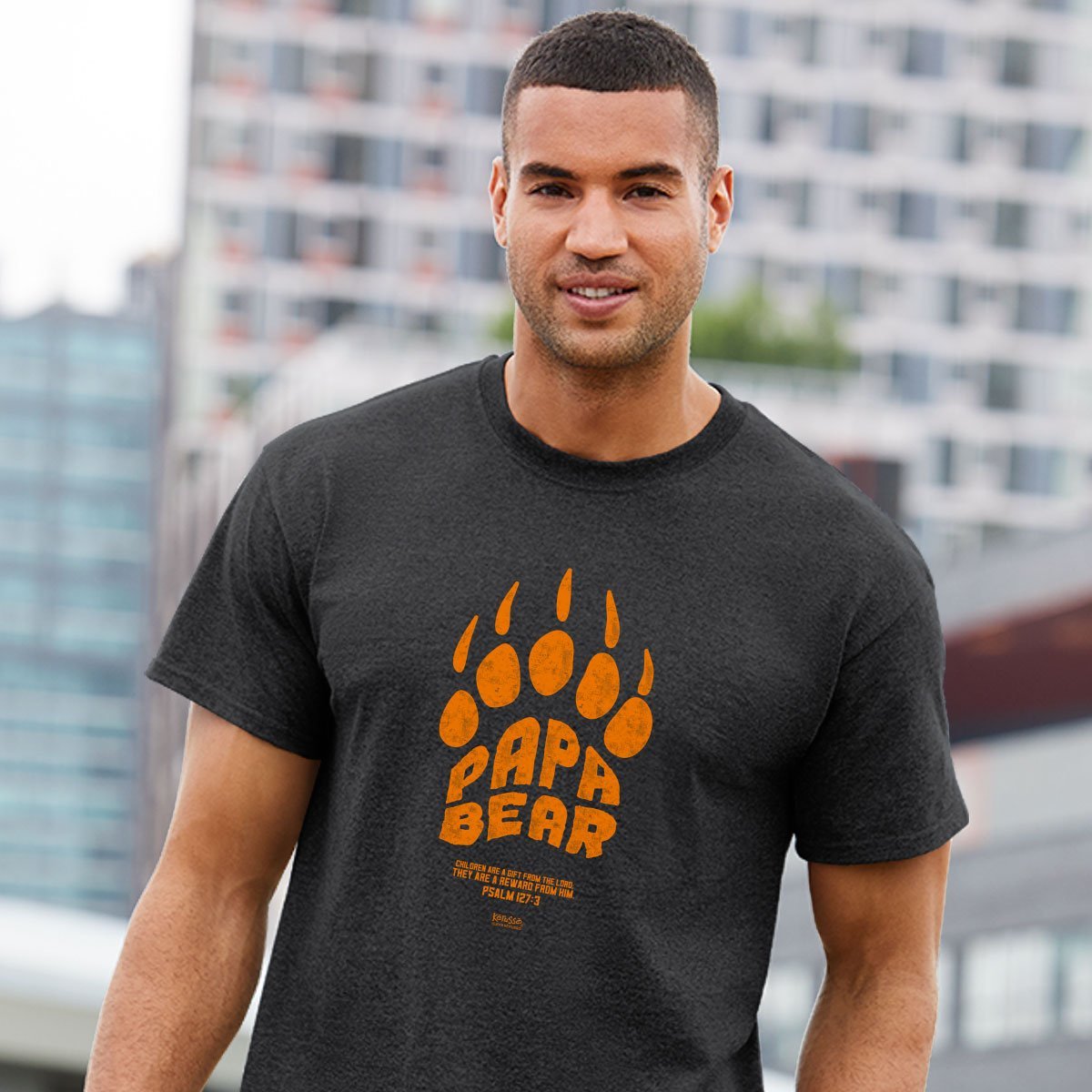 Kerusso Papa Bear Claw Father Grandpa Cherished Christian Bright T Shirt - SimplyCuteTees
