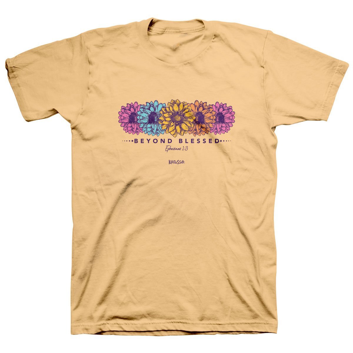 Cherished Girl Kerusso Beyond Blessed Daisies Girlie Christian Bright T Shirt