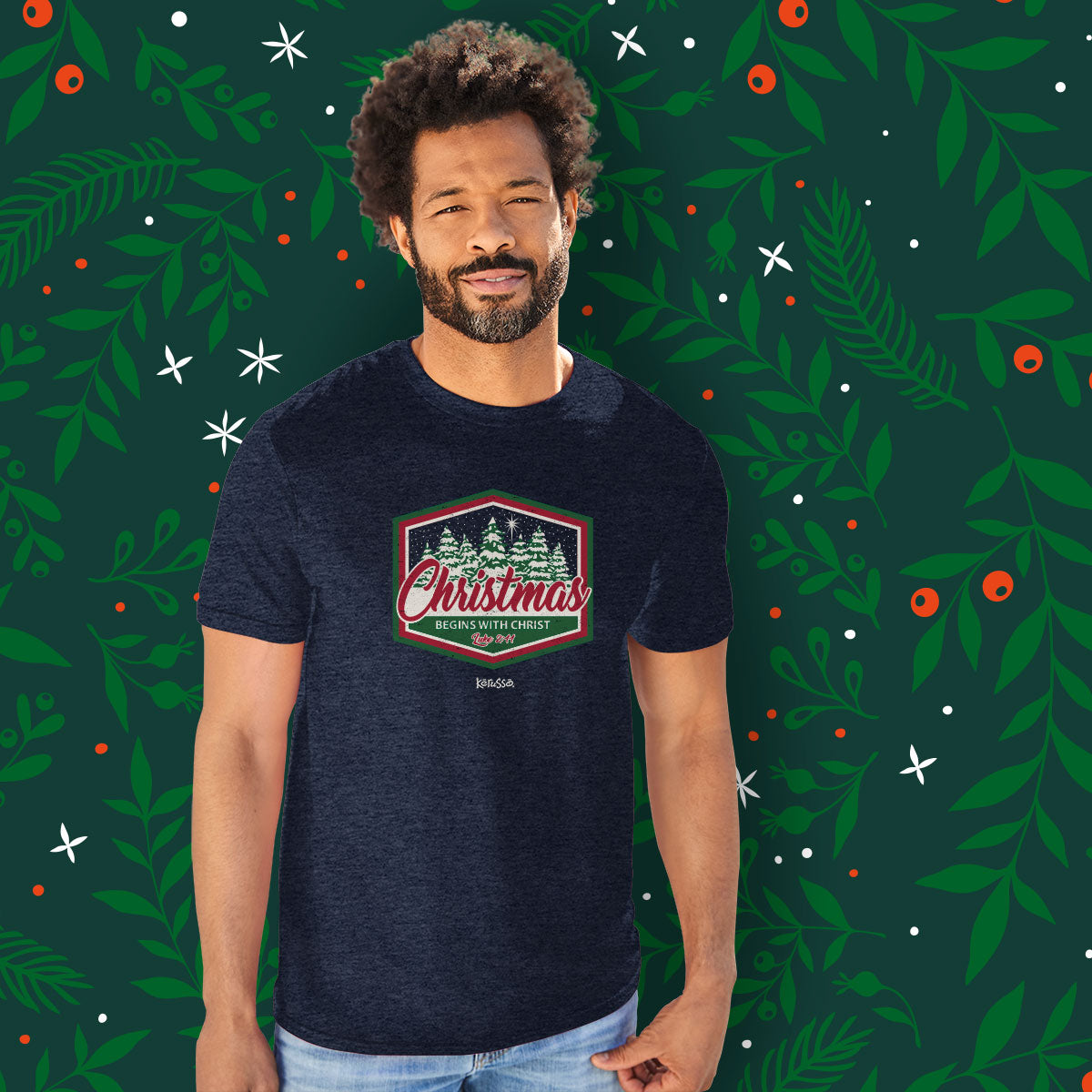 Kerusso Christian Christmas Badge Unisex T-Shirt