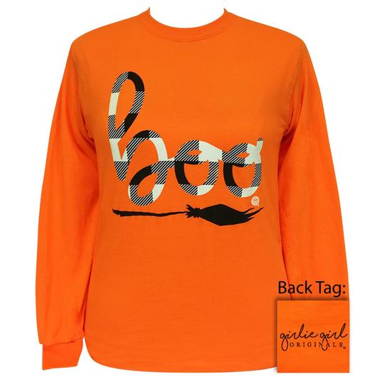 Girlie Girl Originals Preppy Boo Plaid Halloween Fall Long Sleeve T-Shirt