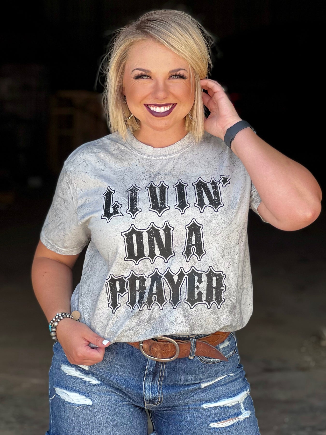 Texas True Threads Livin' On A Prayer Comfort Colors T-Shirt