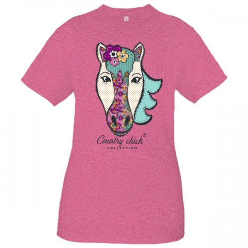 SALE Country Chick By Simply Southern Preppy Horse T-Shirt