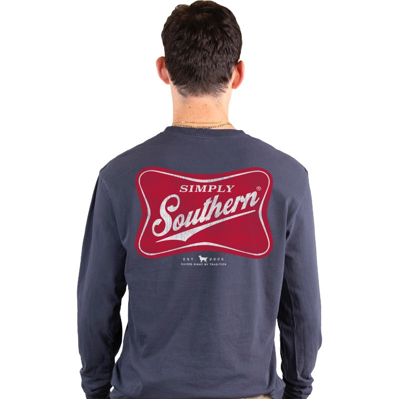 SALE Simply Southern Red Logo Unisex Comfort Colors Long Sleeve T-Shirt - SimplyCuteTees