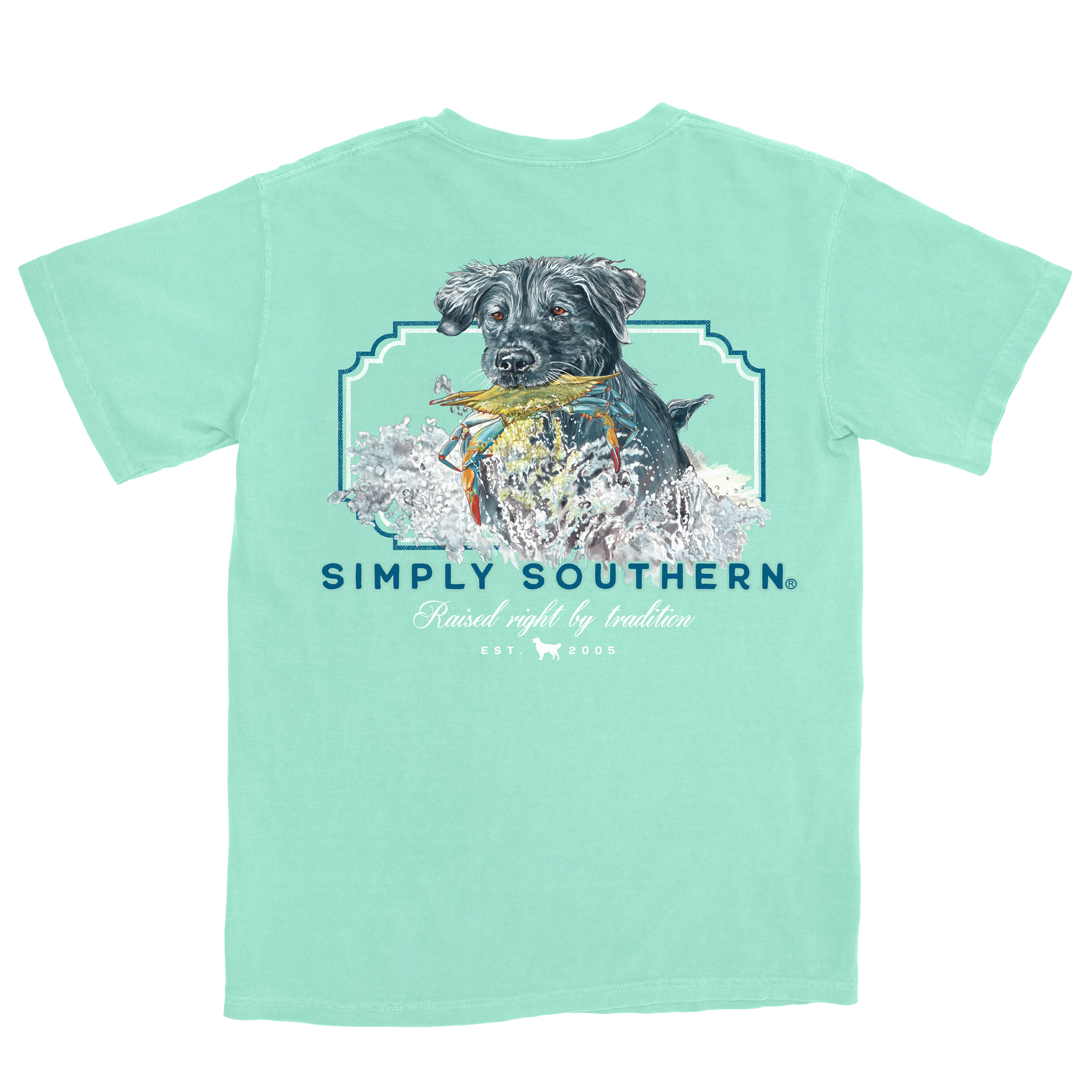 SALE Simply Southern Crab Dog Unisex Comfort Colors T-Shirt - SimplyCuteTees