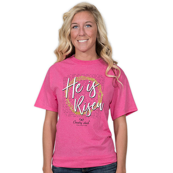 SALE Country Chick By Simply Southern He Is Risen Easter T-Shirt