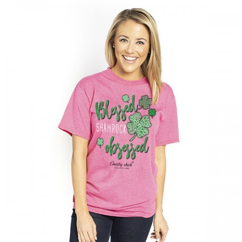 Country Chick By Simply Southern Blessed St. Patrick's Day Irish T-Shirt - SimplyCuteTees
