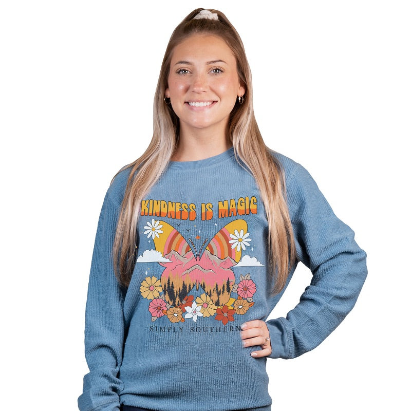 SALE Simply Southern Kindness Magic Long Sleeve Crew Sweatshirt - SimplyCuteTees
