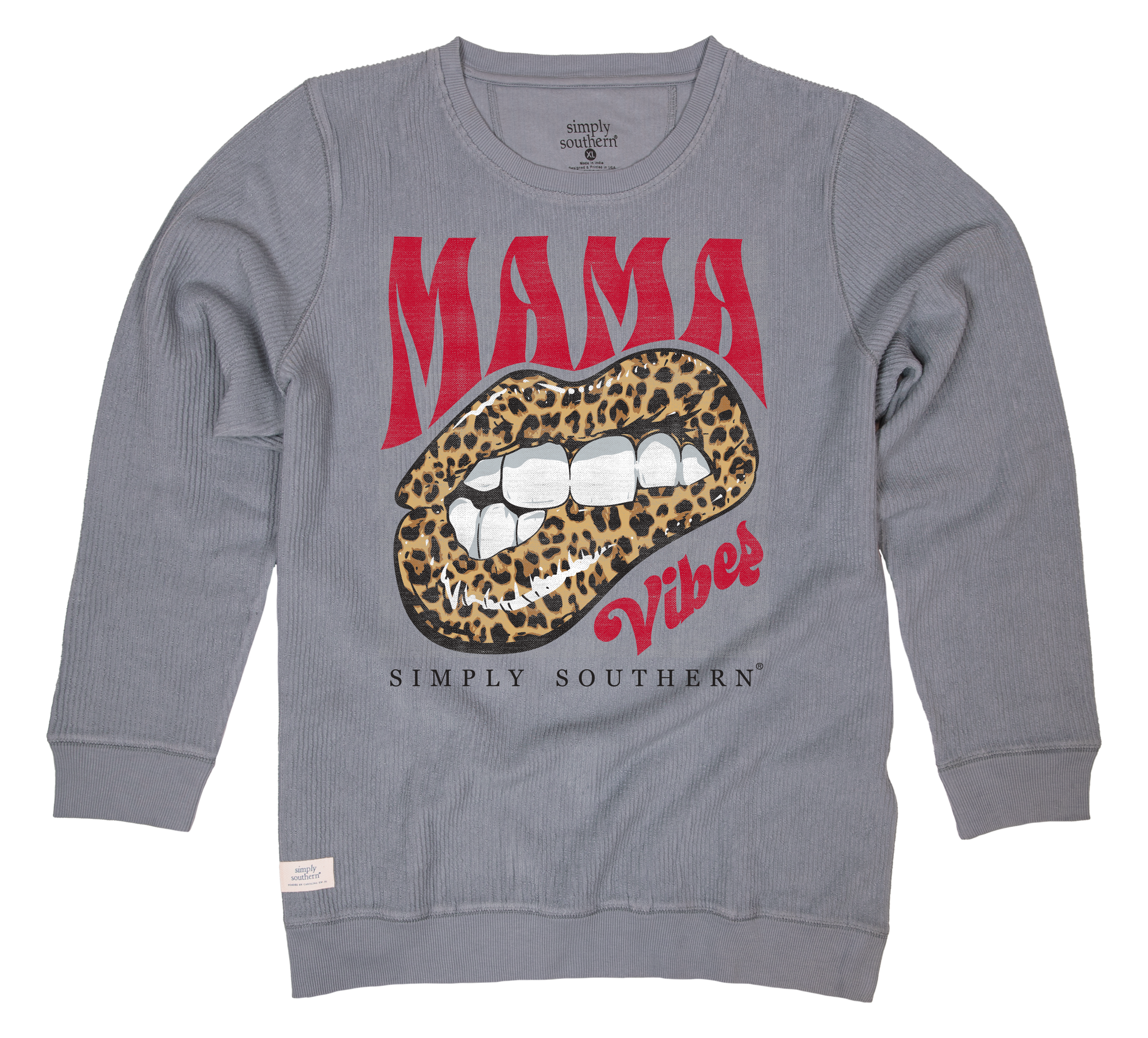 Simply Southern Mama Vibes Long Sleeve Crew Sweatshirt - SimplyCuteTees