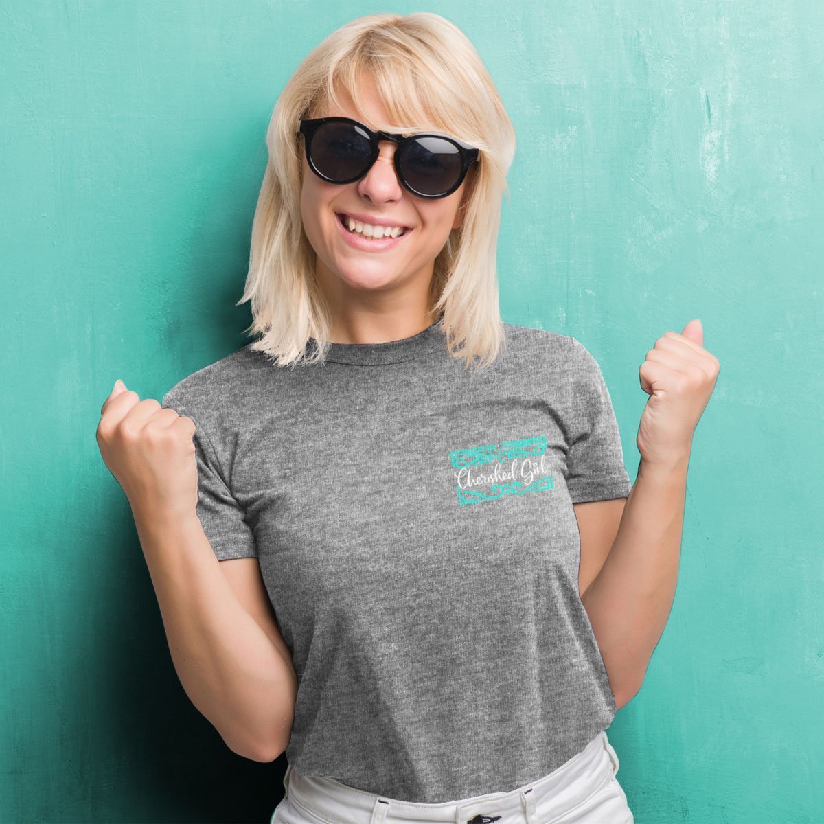 Cherished Girl Always Stay Humble &amp; Kind Girlie Christian Bright T Shirt - SimplyCuteTees