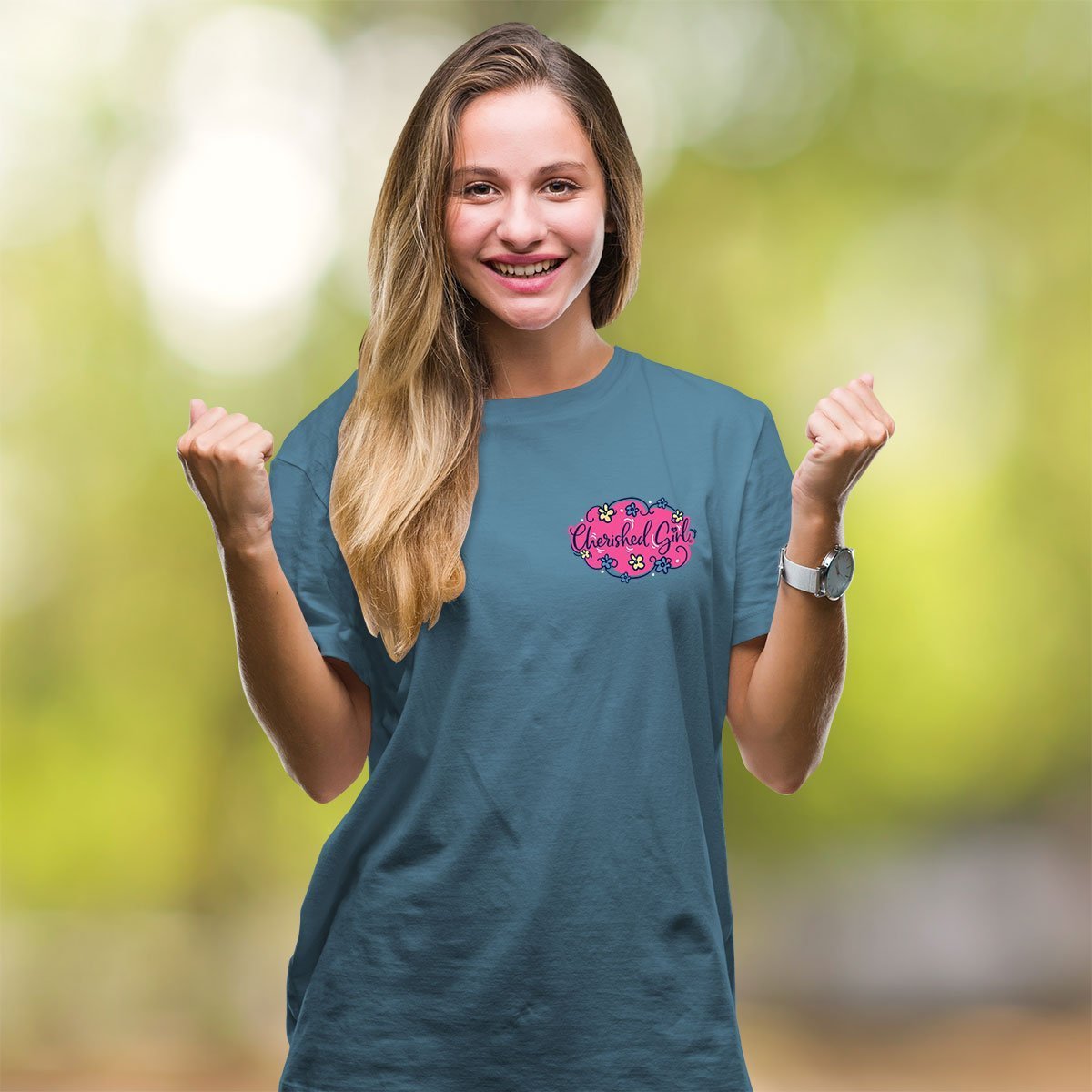 Cherished Girl Sow Kindness Reap Joy Tractor Girlie Christian Bright T Shirt - SimplyCuteTees