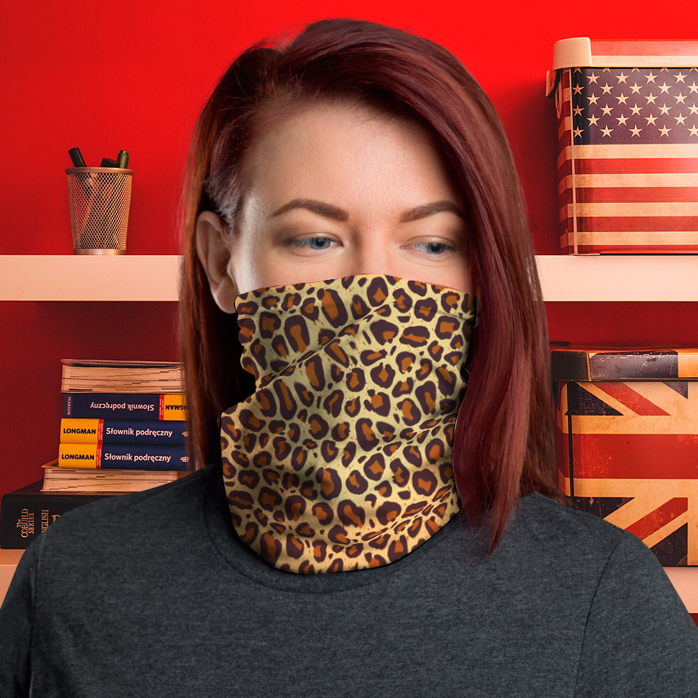 Tortuga Moon Cheetah Print Protective Mask Neck Gaiter Shield
