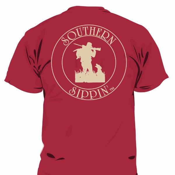 Southern Sippin Duck Hunter Lighthouse Pigment Dyed Unisex Pocket T-Shirt - SimplyCuteTees