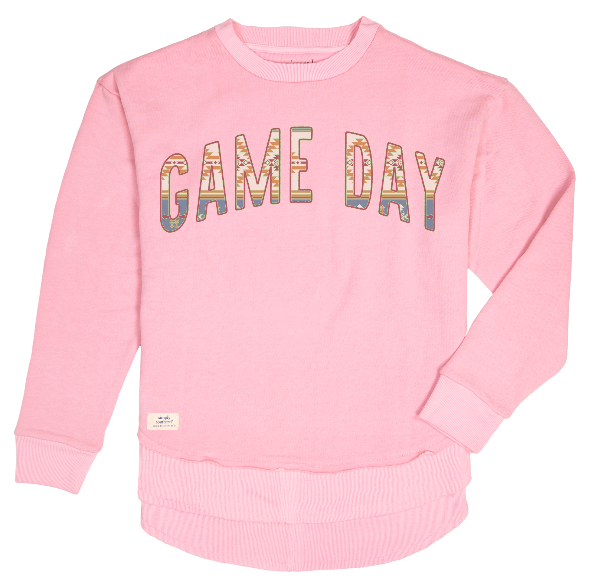SALE Simply Southern Game Day Long Sleeve Crew Sweatshirt - SimplyCuteTees