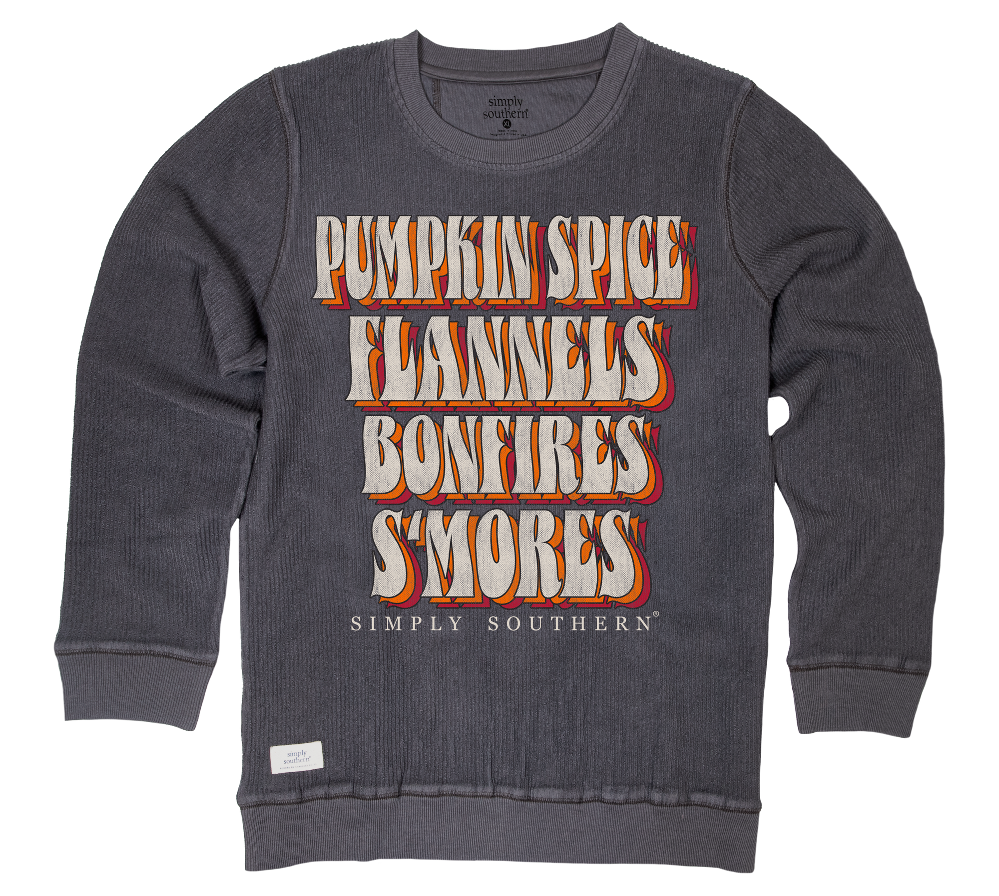 SALE Simply Southern Pumpkin Spice Long Sleeve Crew Sweatshirt - SimplyCuteTees