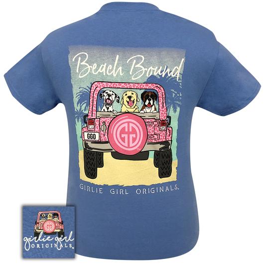 Girlie Girl Originals Preppy Beach Bound Dogs T-Shirt - SimplyCuteTees