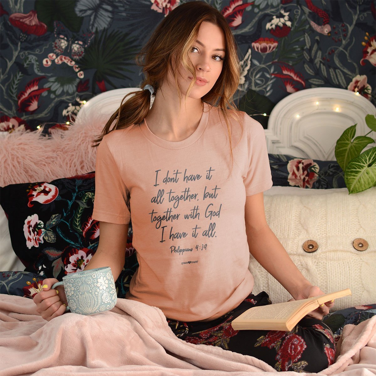 Cherished Girl Grace & Truth I Don't Have It All Together Girlie Christian Bright T Shirt - SimplyCuteTees