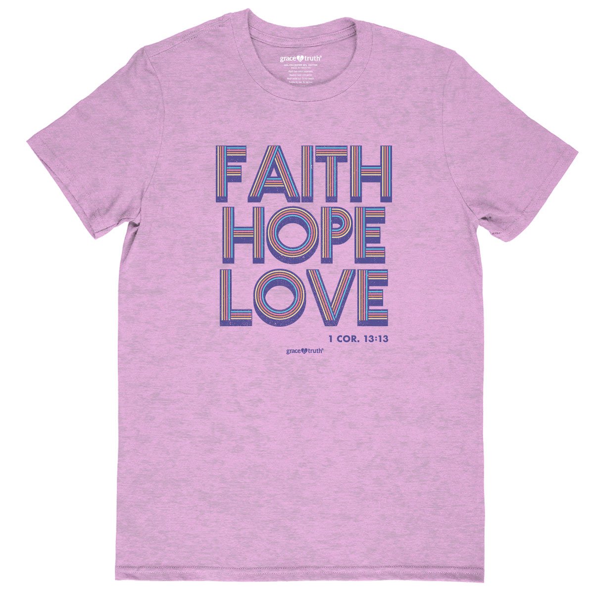 Cherished Girl Grace &amp; Truth Retro Faith Hope Love Christian T-Shirt