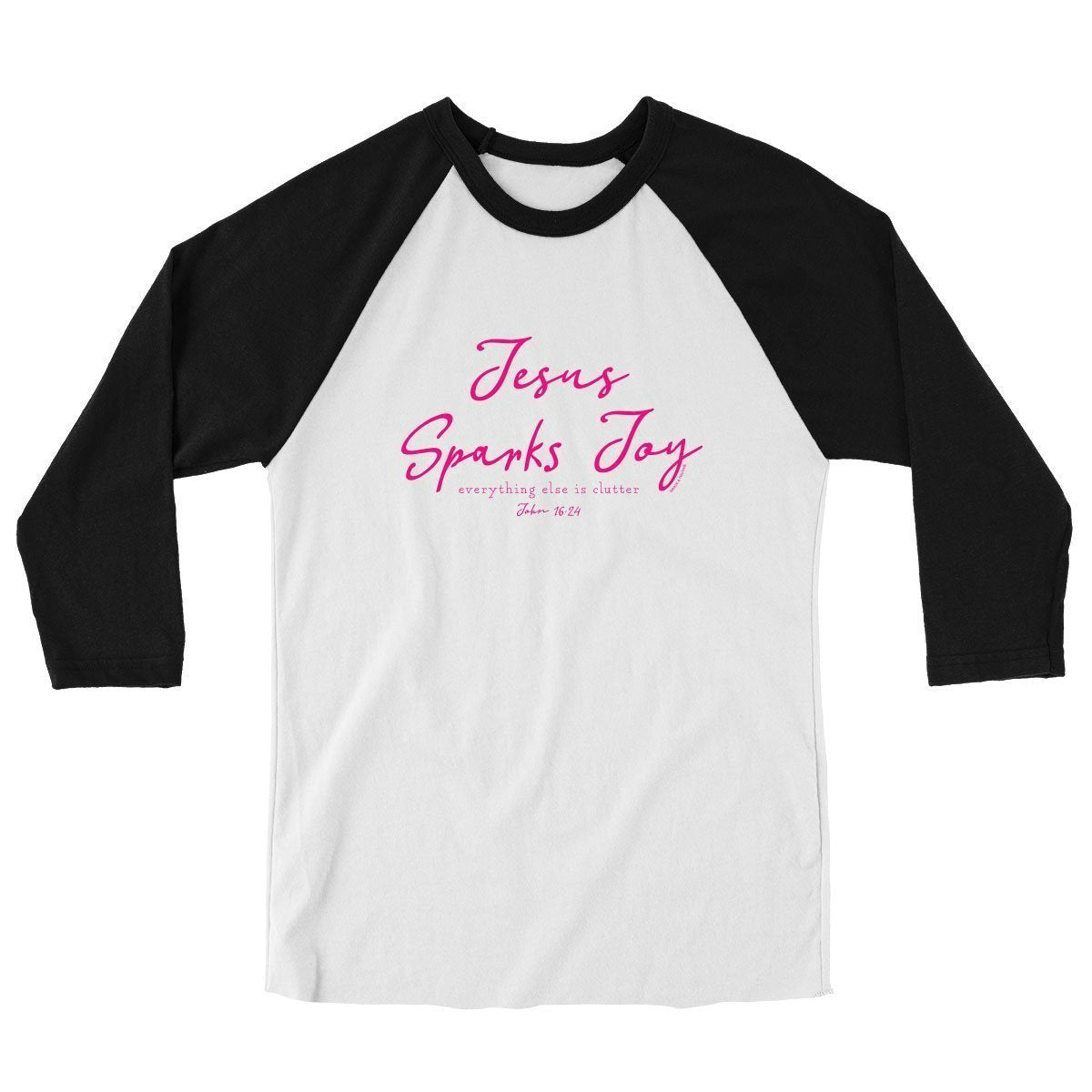 Cherished Girl Grace &amp; Truth Jesus Sparks Joy Christian Long Sleeve Raglan T Shirt