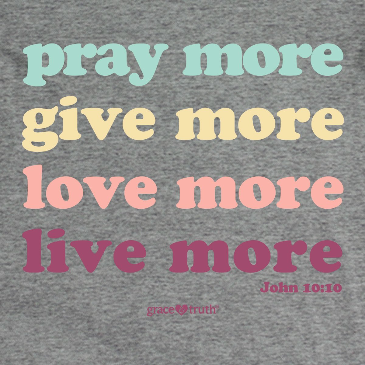 Cherished Girl Grace &amp; Truth Pray More Christian V-Neck T-Shirt