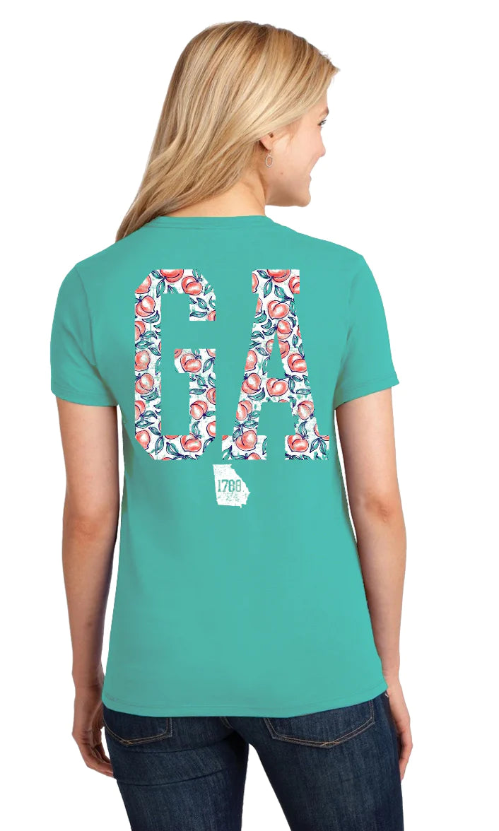 Sassy Frass Georgia Peach State Comfort Colors T-Shirt - SimplyCuteTees