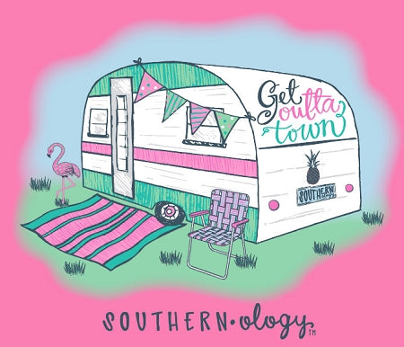 Southernology Get Outta Town Camper Comfort Colors Long Sleeve T-Shirt