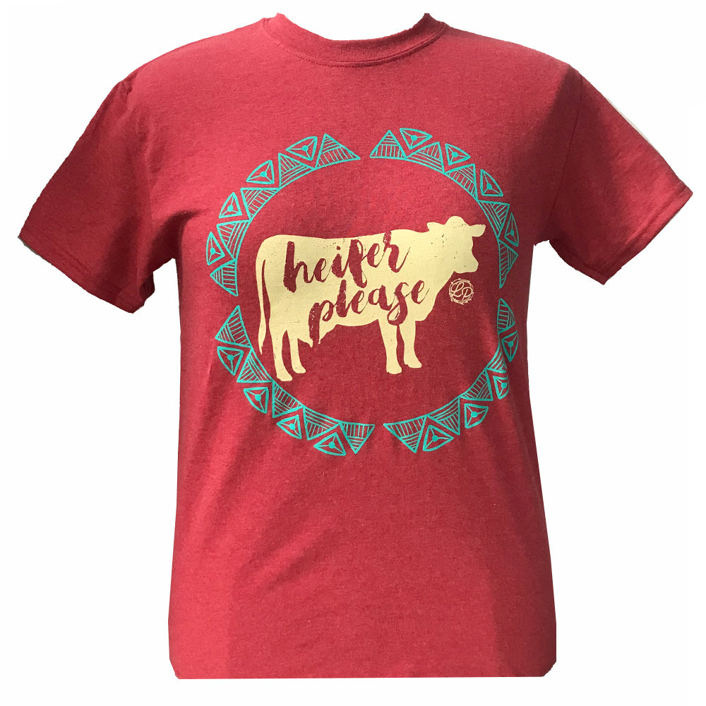 SALE Bjaxx Lilly Paige Heifer Please Cow Girlie Bright T Shirt