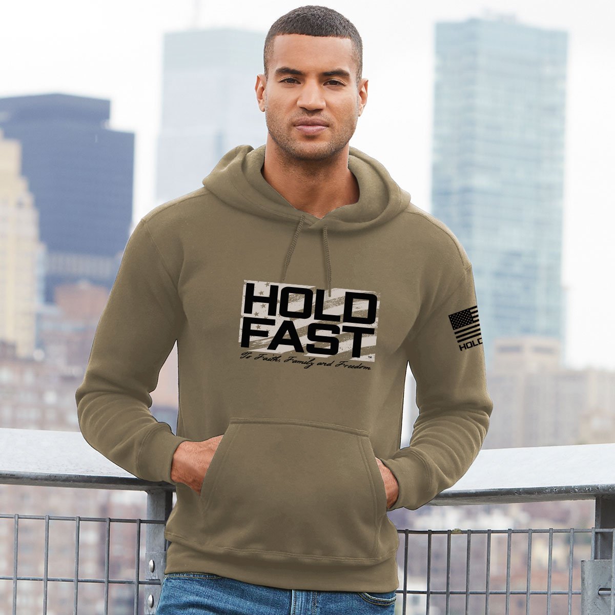 Hold Fast Logo USA Unisex Hoodie T Shirt