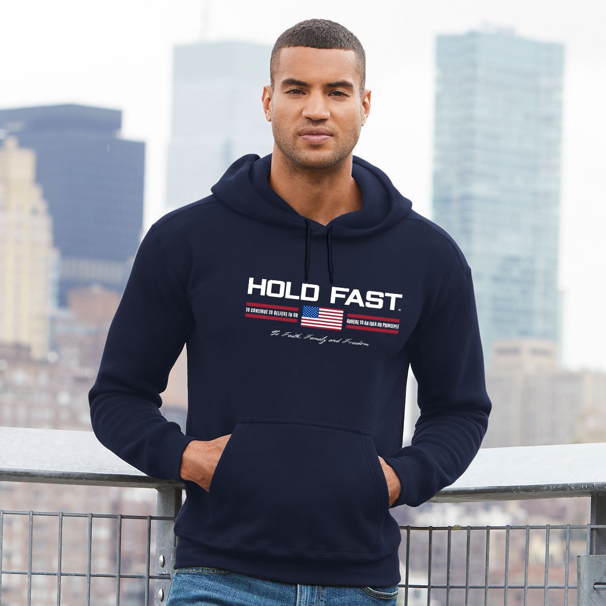 Hold Fast Freedom USA Iconic Unisex Hoodie Sweatshirt