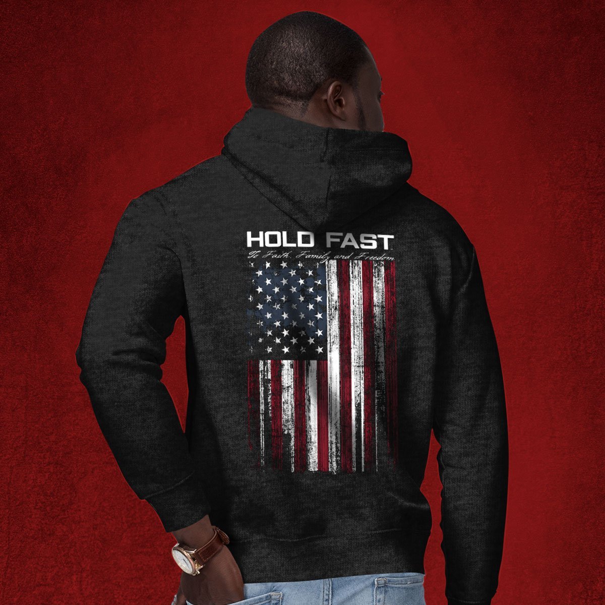 Hold Fast to Faith Family Freedom USA Unisex Hoodie T Shirt