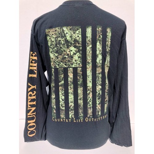 Country Life Outfitters Vintage USA Camo Flag Unisex Long Sleeve T-Shirt - SimplyCuteTees