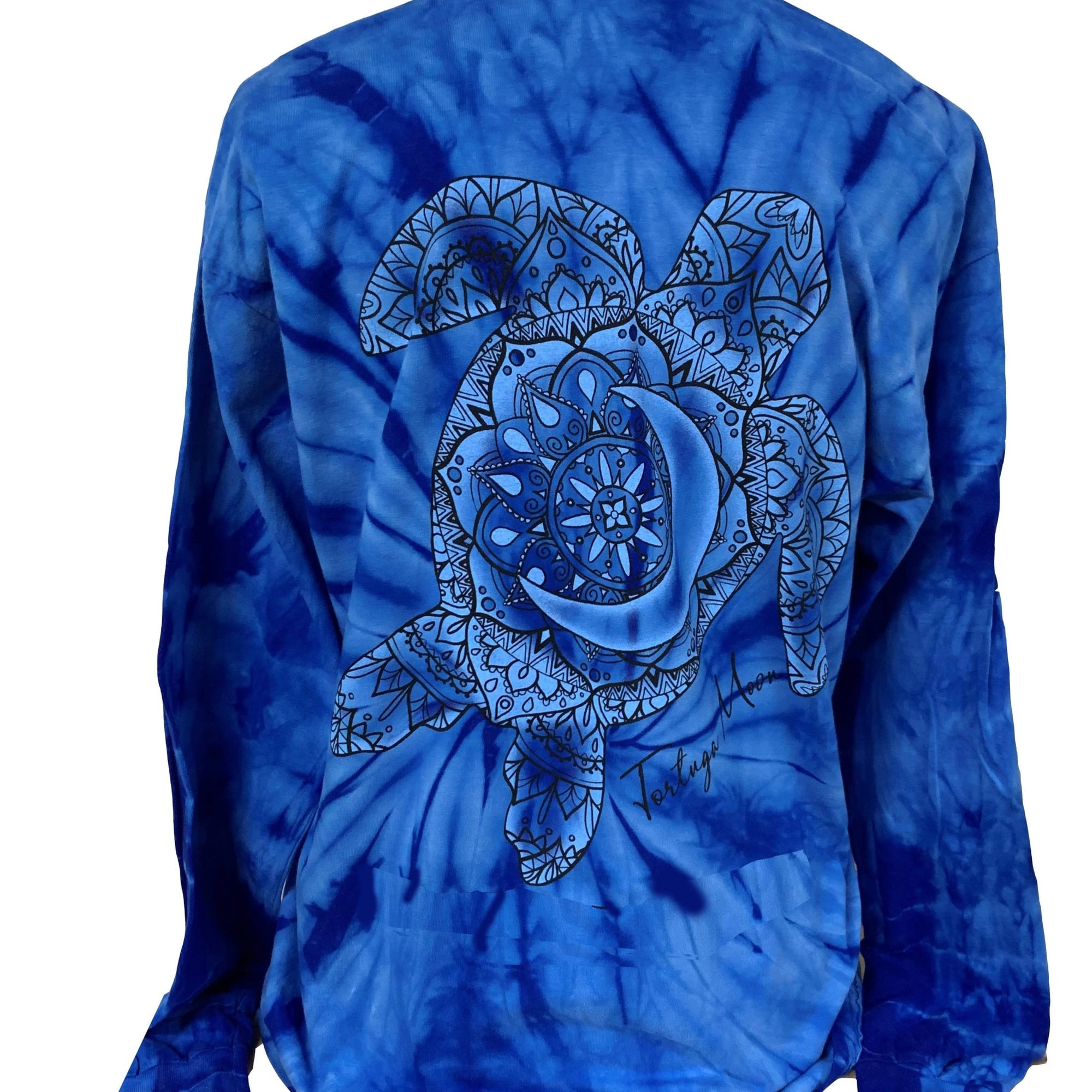 Southern Attitude Tortuga Moon Turtle Mandala Long Sleeve T-Shirt