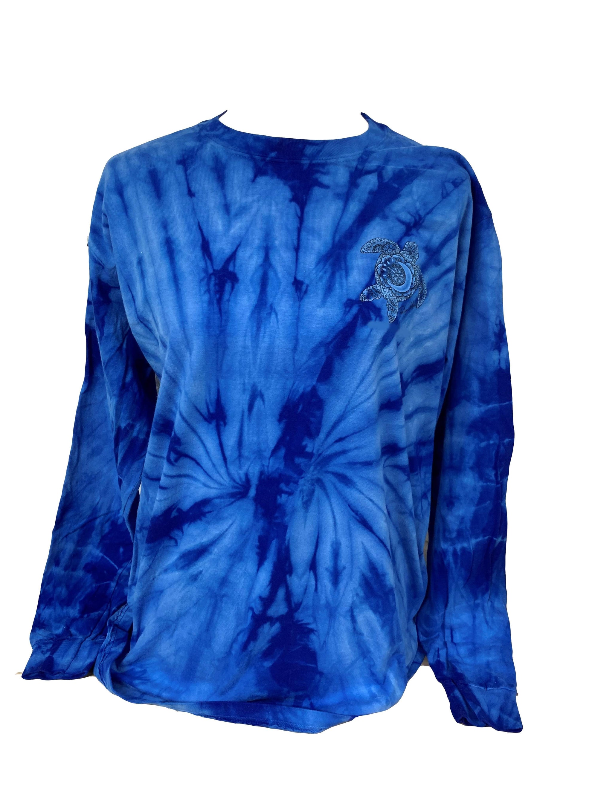 Southern Attitude Tortuga Moon Turtle Mandala Long Sleeve T-Shirt