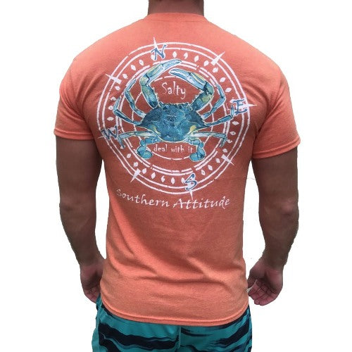 Southern Attitude Crab Compass Sunset Unisex T-Shirt - SimplyCuteTees