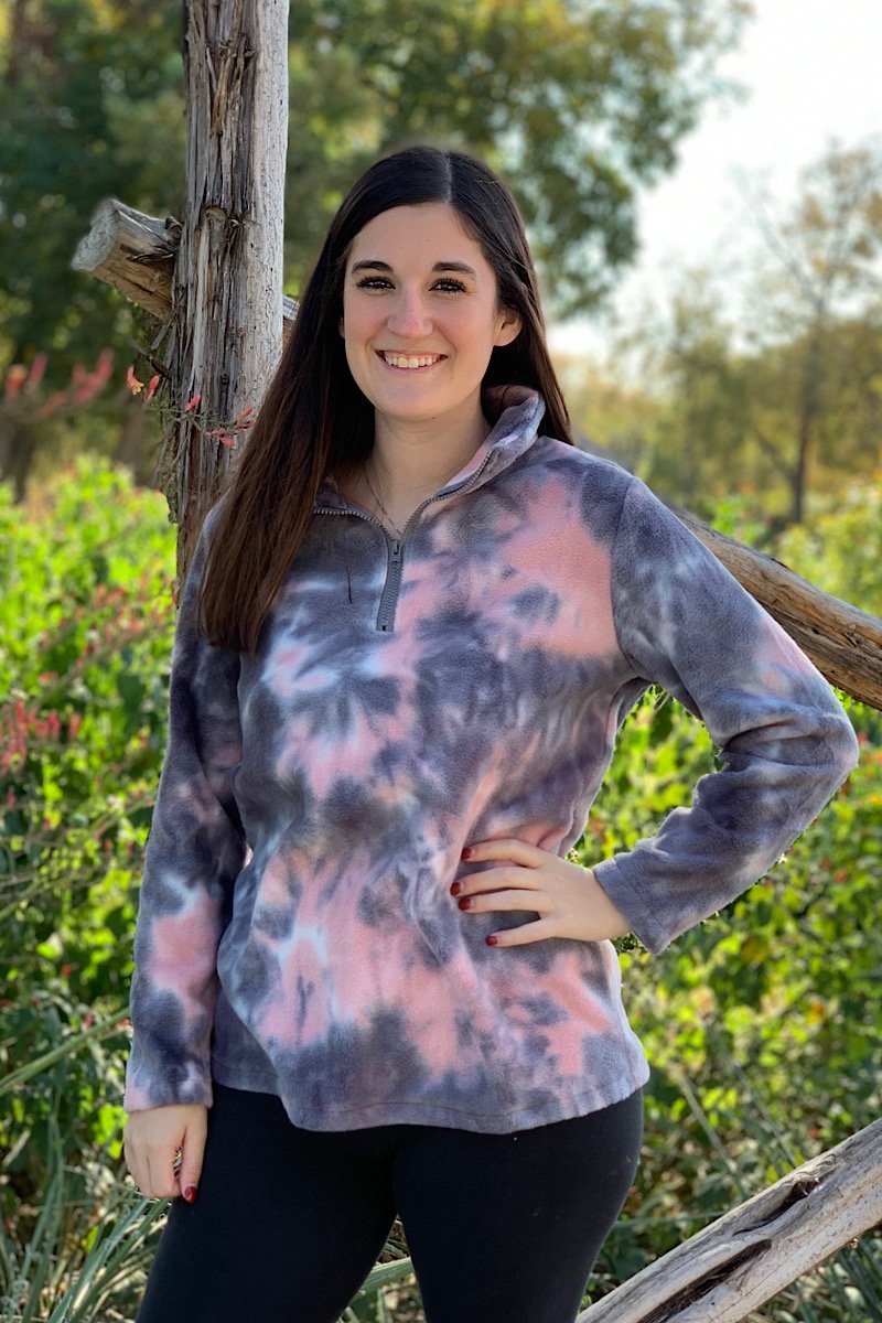 Mommy &amp; Me Baby Youth Fleece Tie Dye Jacket Sweater - SimplyCuteTees