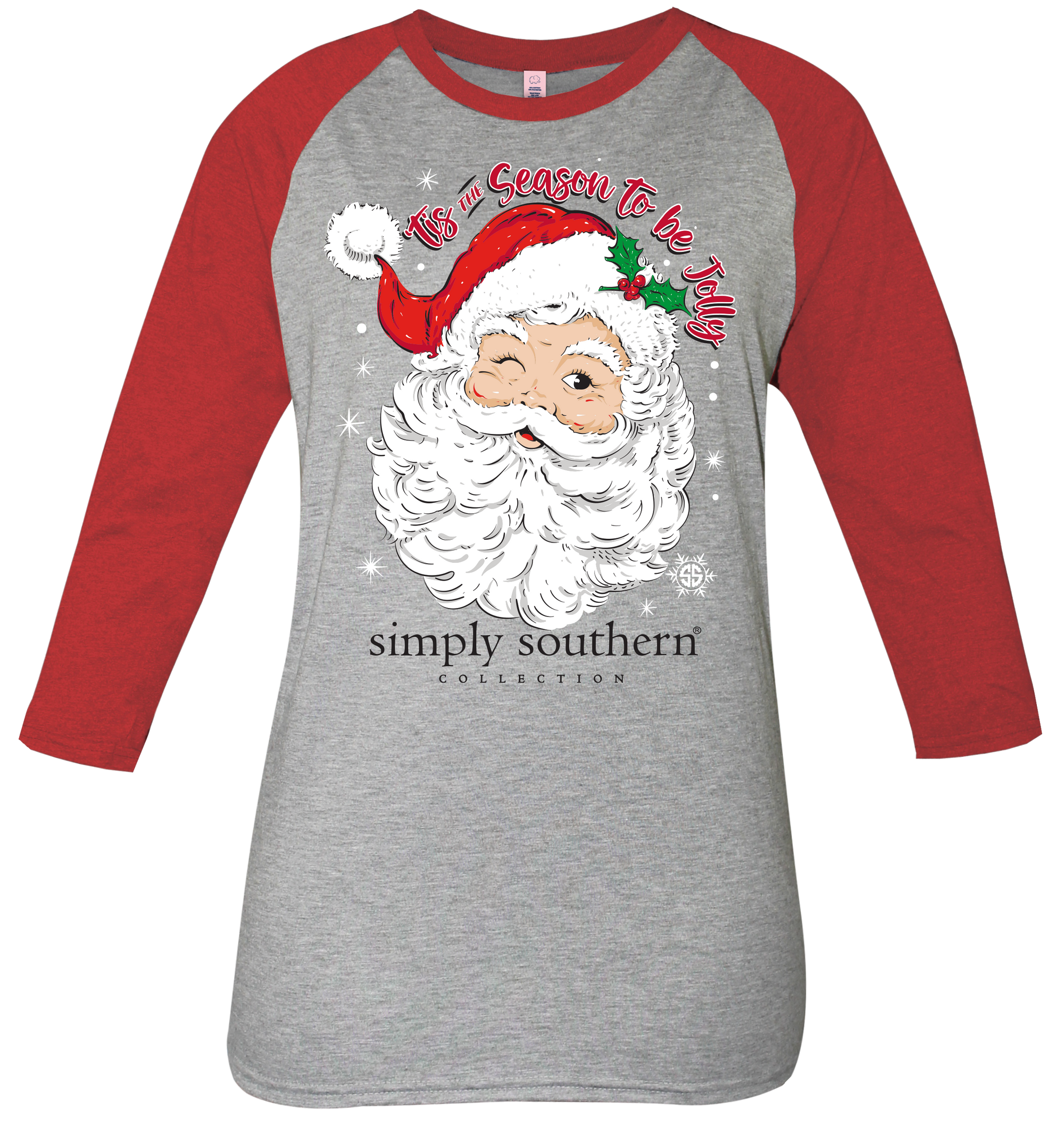SALE Simply Southern Jolly Santa Holiday Long Sleeve T-Shirt