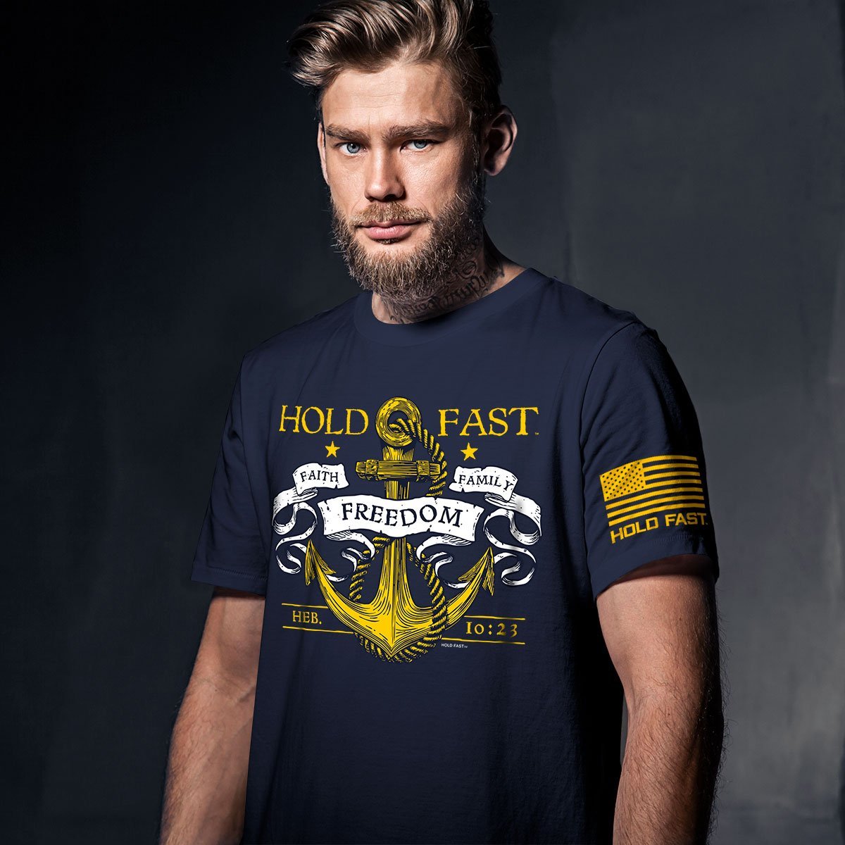 Hold Fast Anchor Faith Family Freedom Christian Unisex T Shirt