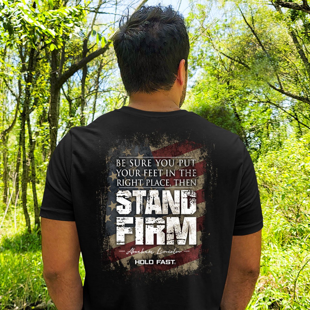 Hold Fast USA Lincoln Flag Christian Unisex T-Shirt