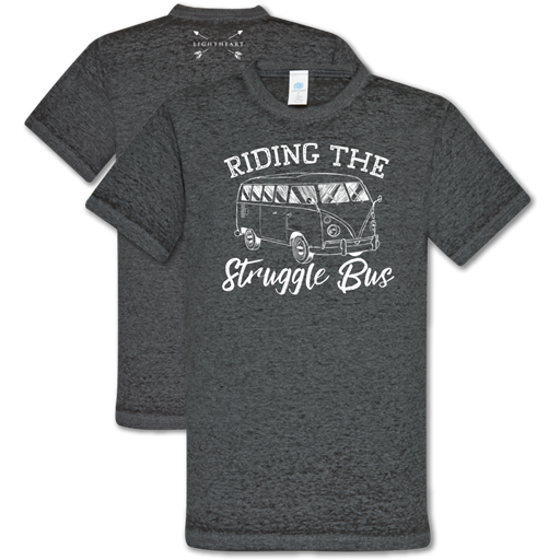 Southern Couture Lightheart Acid Wash Struggle Bus T-Shirt - SimplyCuteTees