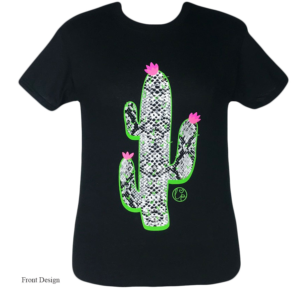 Bjaxx Lilly Paige Snakeprint Cactus Girlie Bright T Shirt - SimplyCuteTees