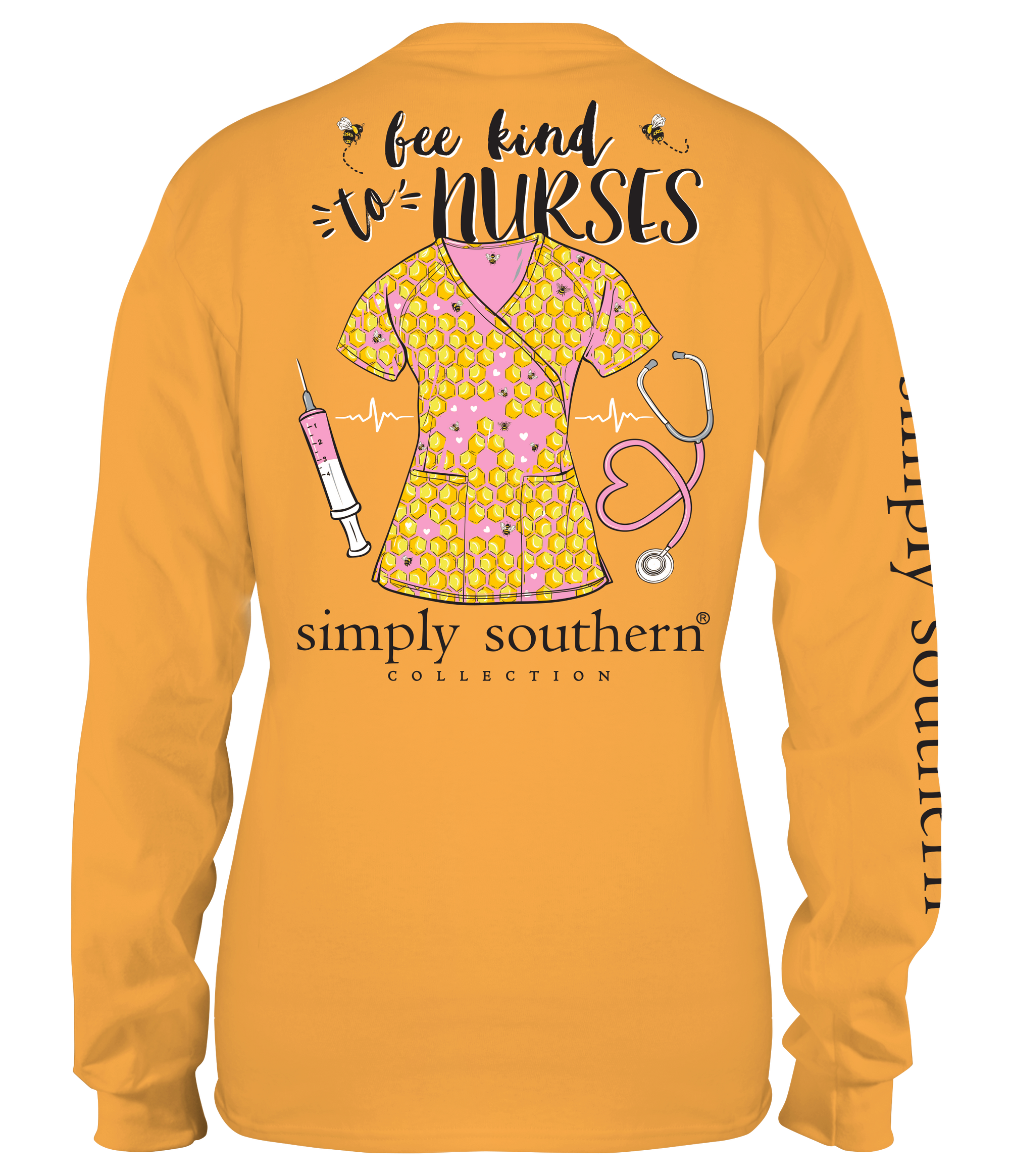 SALE Simply Southern Preppy Be Kind To Nurses Long Sleeve T-Shirt