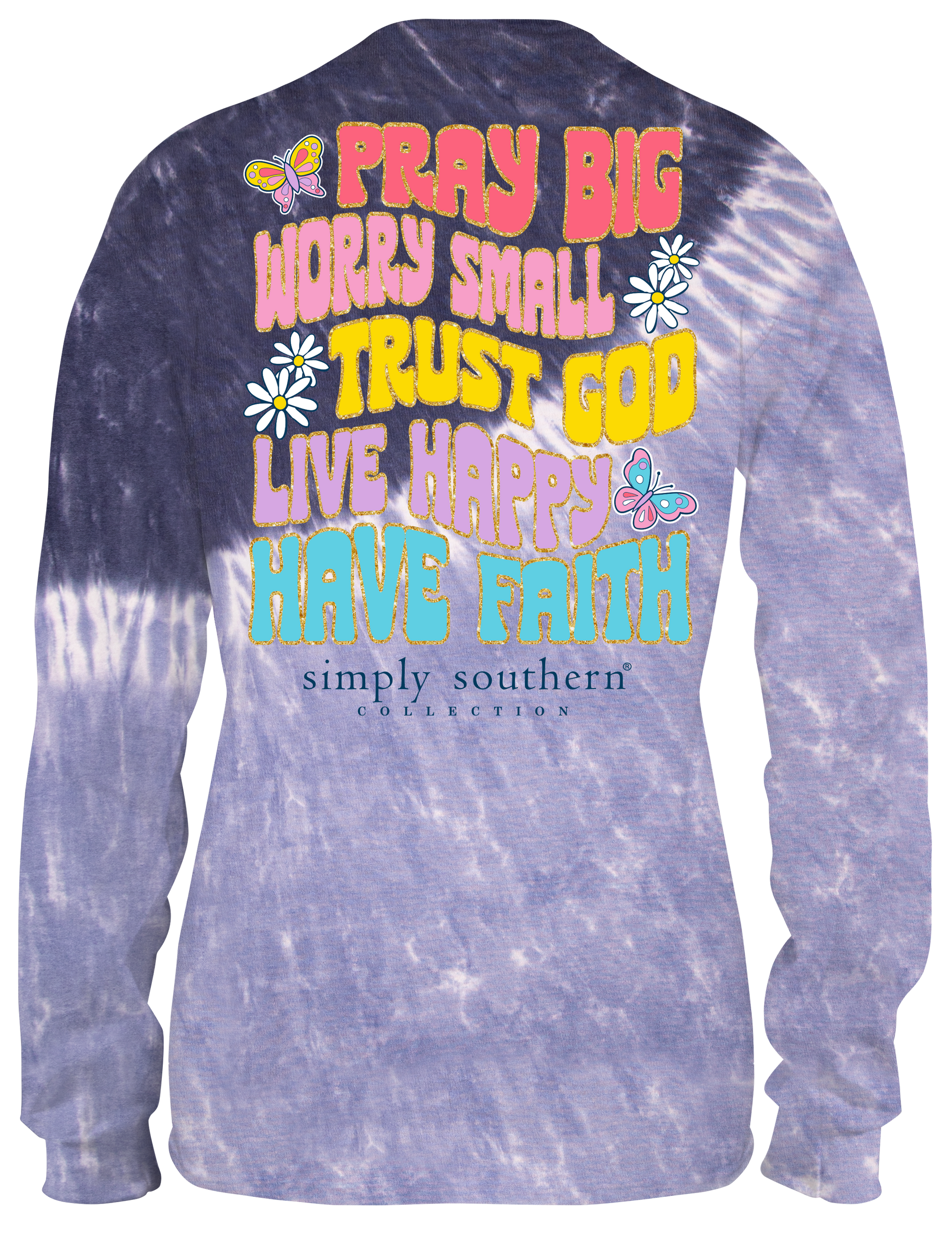 SALE Simply Southern Live Happy Have Faith Long Sleeve T-Shirt