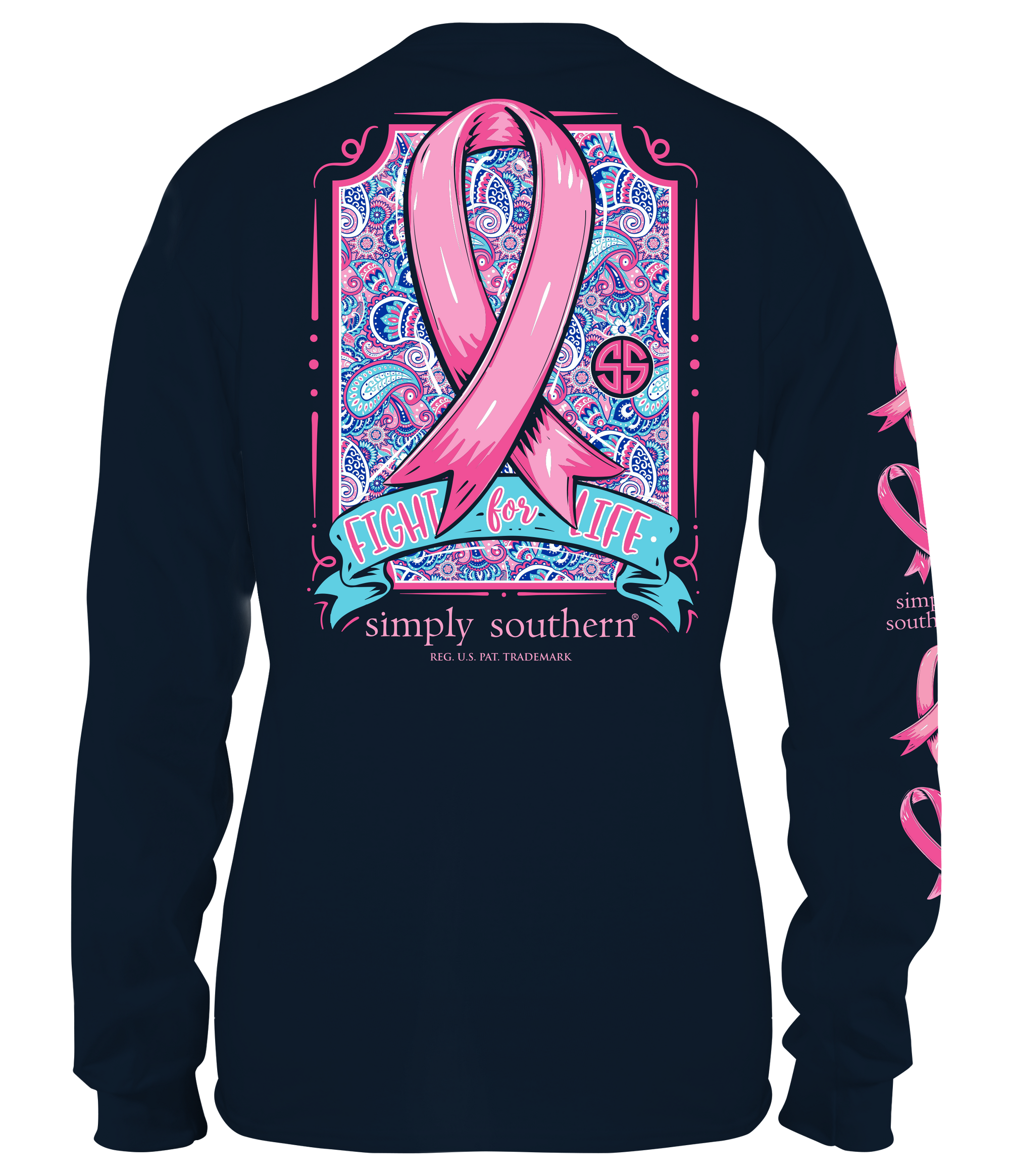 SALE Simply Southern Fight For Life Hope Cancer Long Sleeve T-Shirt - SimplyCuteTees