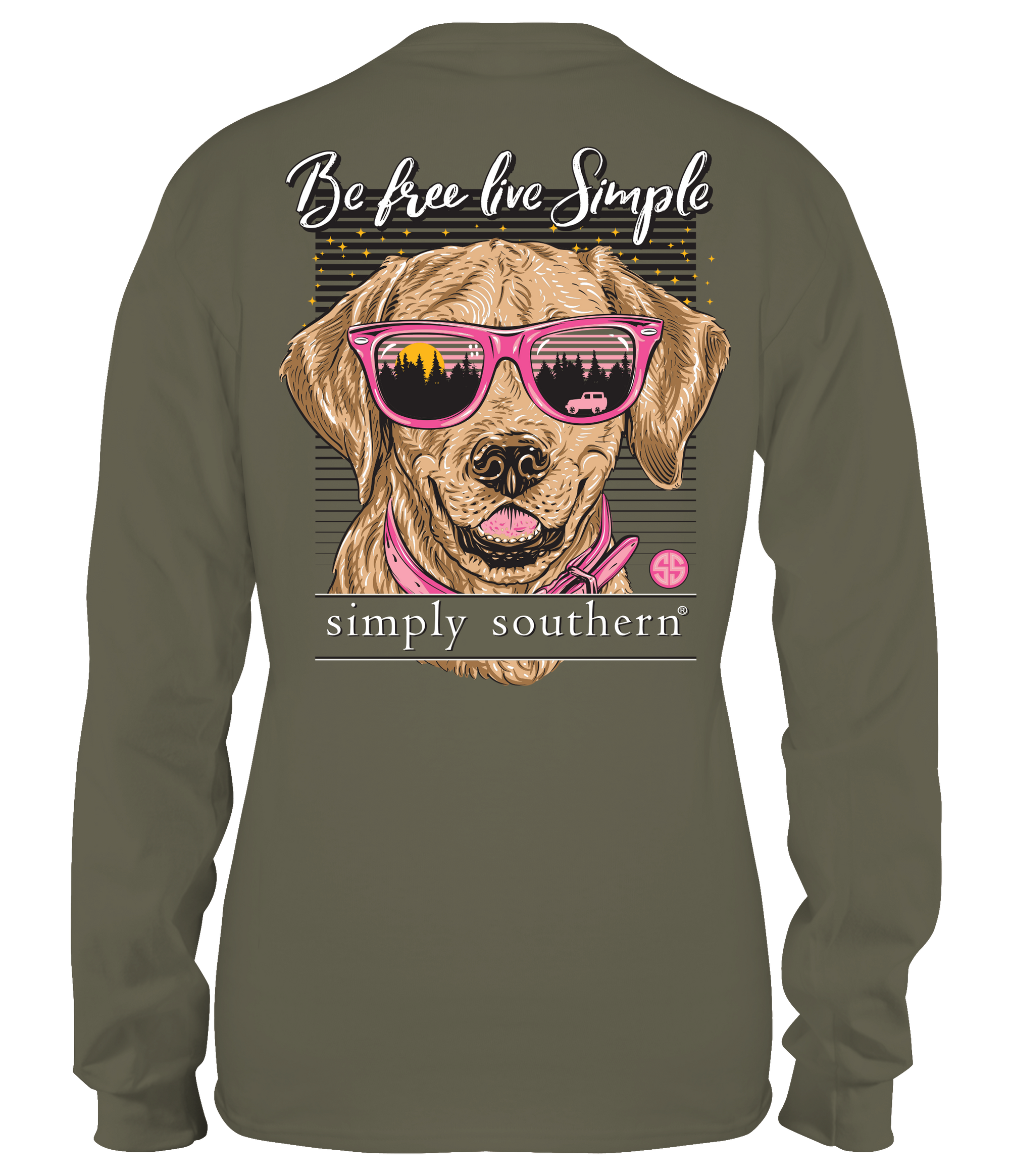 SALE Simply Southern Be Free Live Simple Dog Long Sleeve T-Shirt - SimplyCuteTees