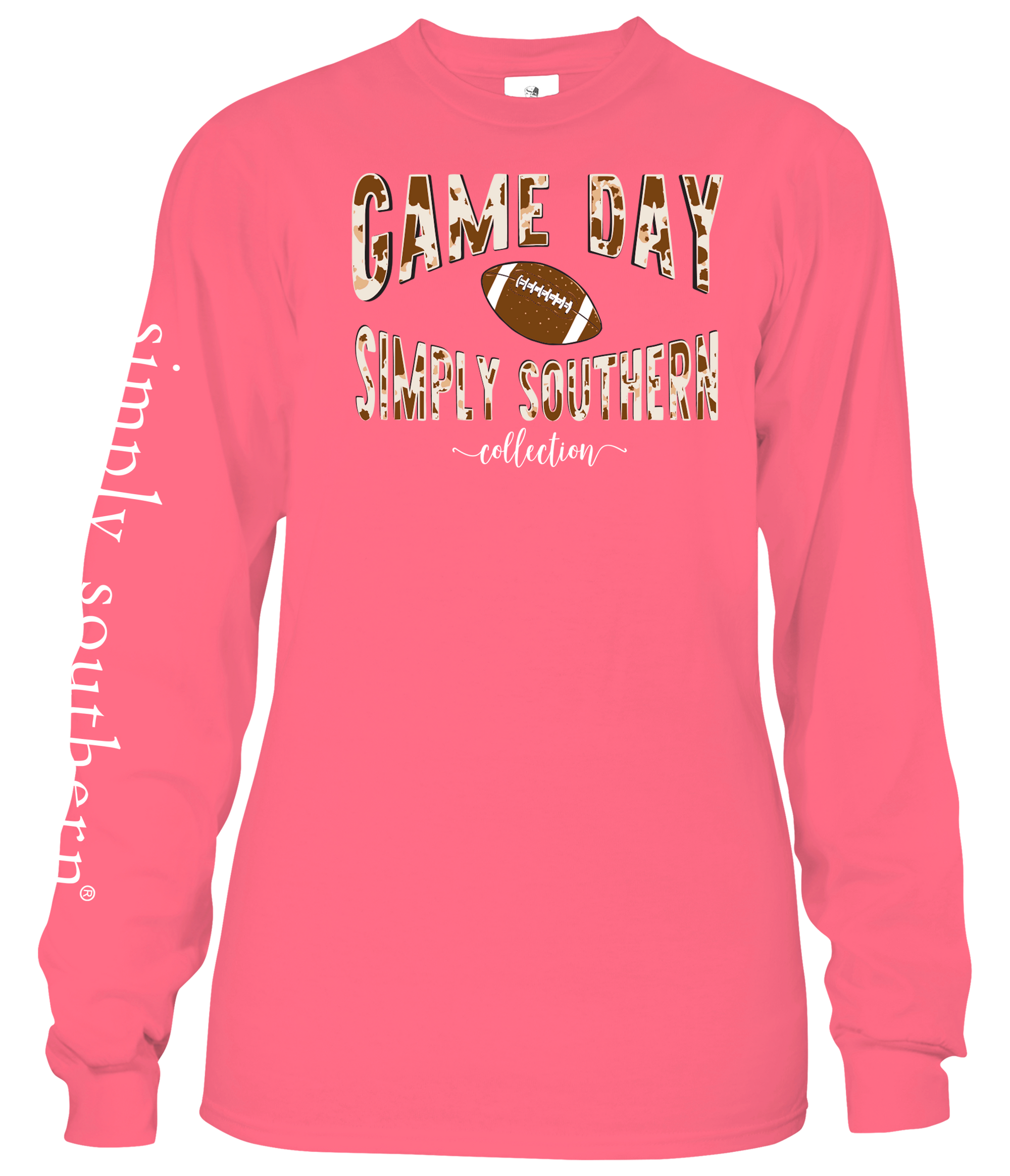 SALE Simply Southern Game Day Vibes Football Long Sleeve T-Shirt