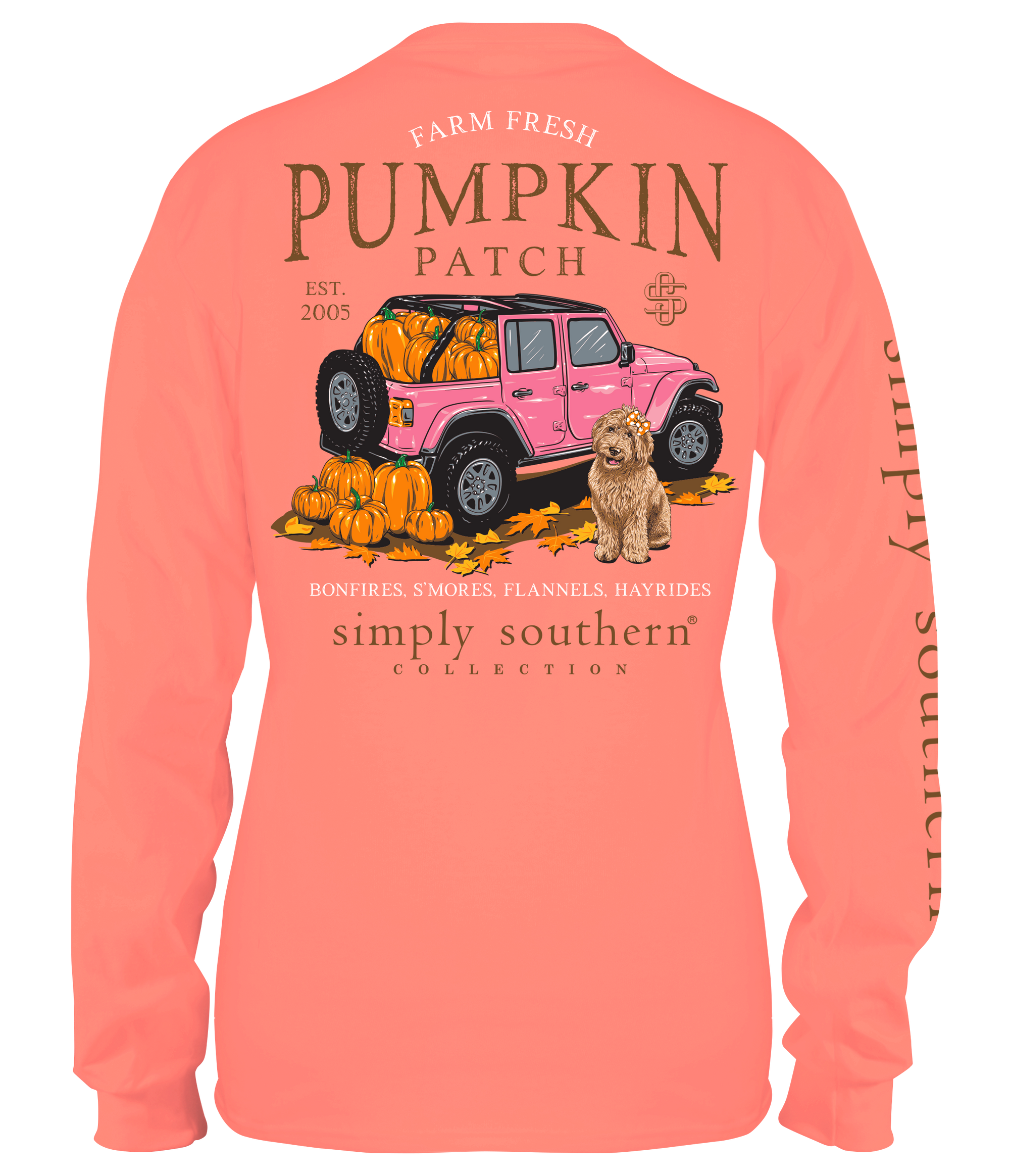 SALE Simply Southern Hayride Pumpkin Patch Long Sleeve T-Shirt